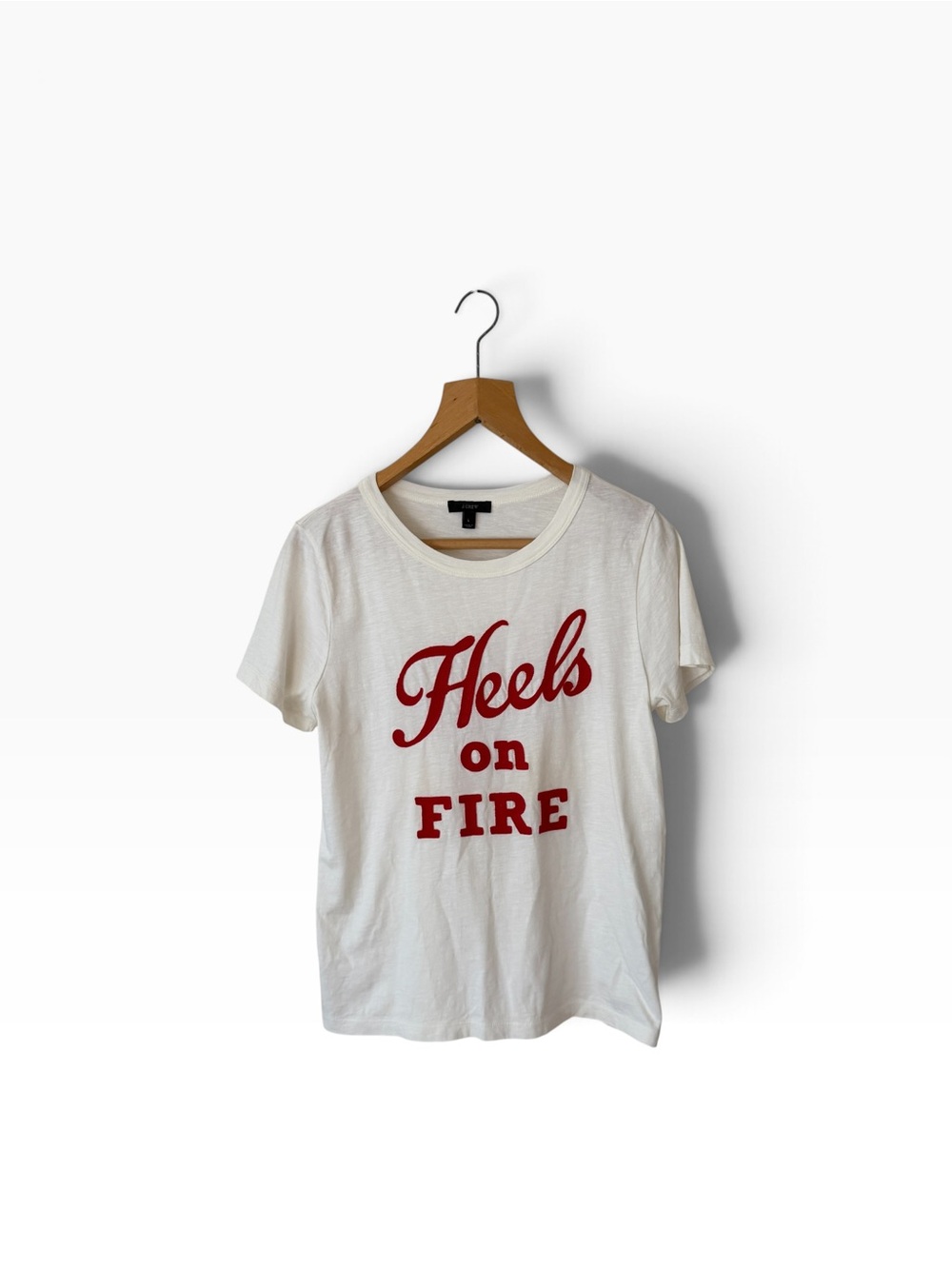 J.Crew Heels On Fire Retro 70’s Inspired Edgy Women’s Collector T’Shirt Size L